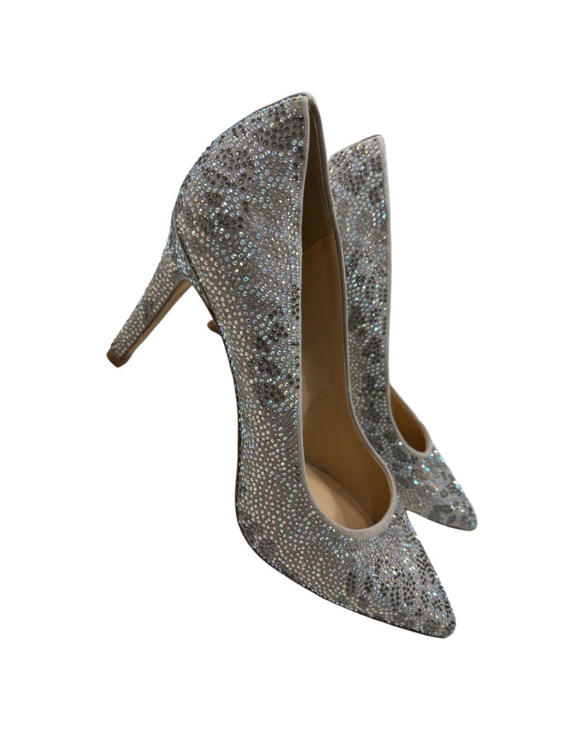 Antonio Melani Silver Sequin Stiletto Heels