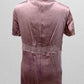 BCBGMAXAZARIA Short Sleeve V Neck Purple Blouse