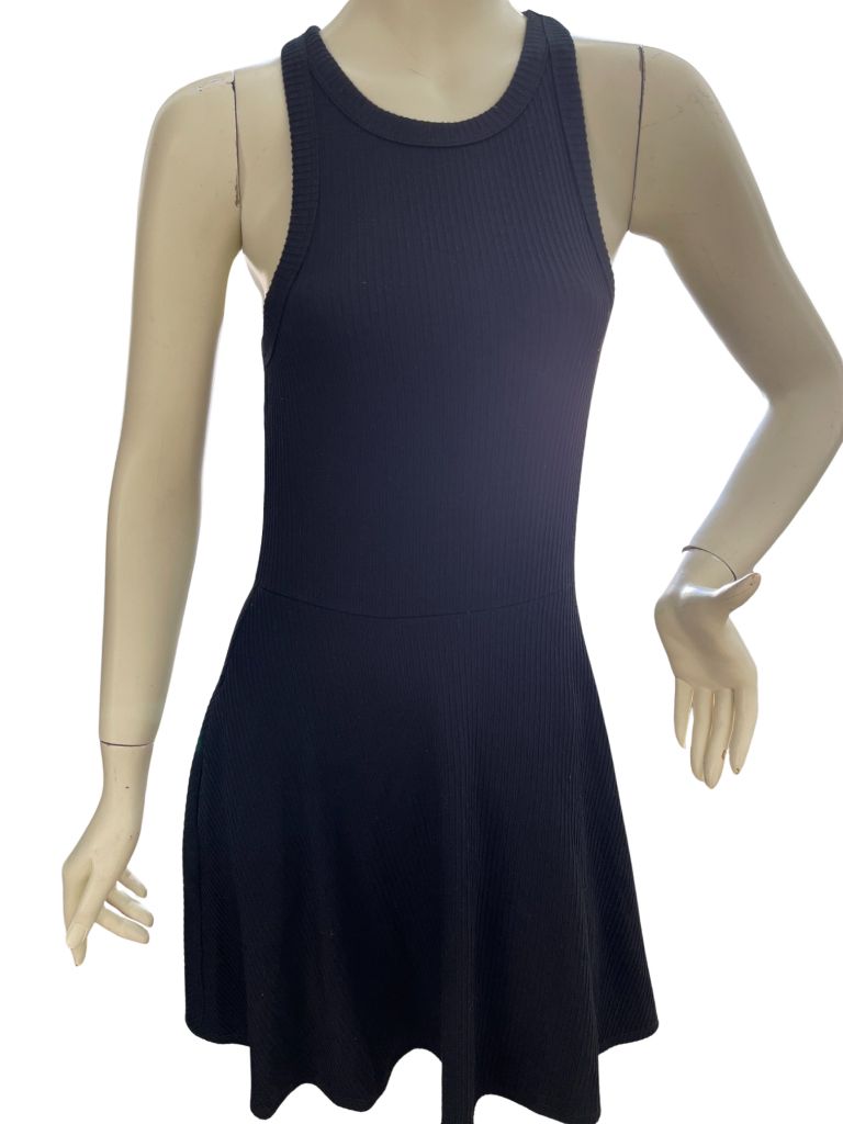 BP Long Black Ribbed Sleeveless Dress