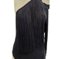 Black Bodysuit with Fringe