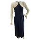 Black Halter Neck Linen Blend Jumpsuit