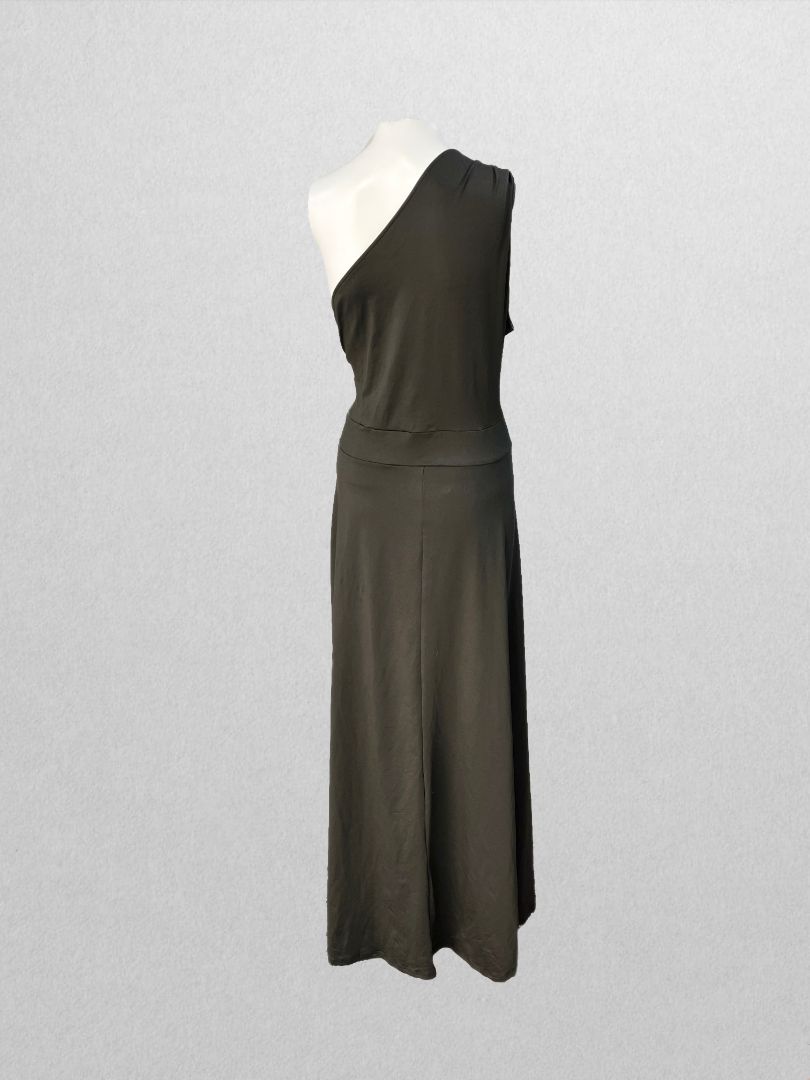 Black One-Shoulder High-Low Asymmetrical Dress