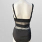Black Sheer One Piece Swimsuit with Removable Straps (3XL)