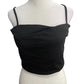 Black Spaghetti Strap Crop Tank