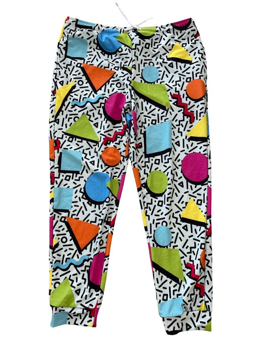 Black/Multicolor Geometric Sweatpants