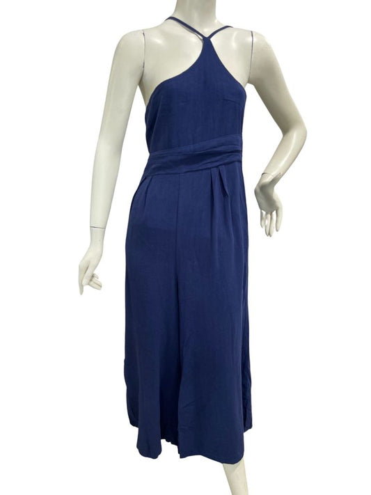 Blue Wide Leg Spaghetti Strap Jumpsuit