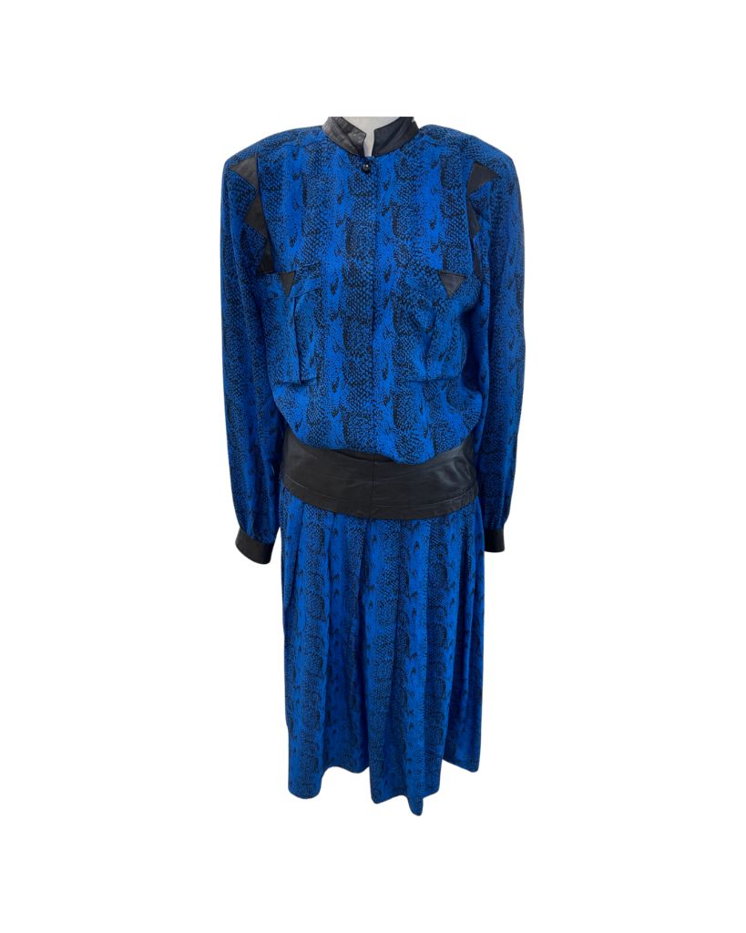 Blues Paris Mode Vintage Skirt and Top