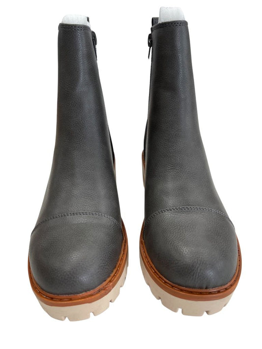 Grey Chelsea Lug Sole Boots (7)