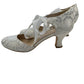 Chelsea Crew 'Alter' White and Silver Lace Satin Bow Tie Heels