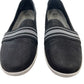 Cloudsteppers by Clarks Black/White Stripe Flat