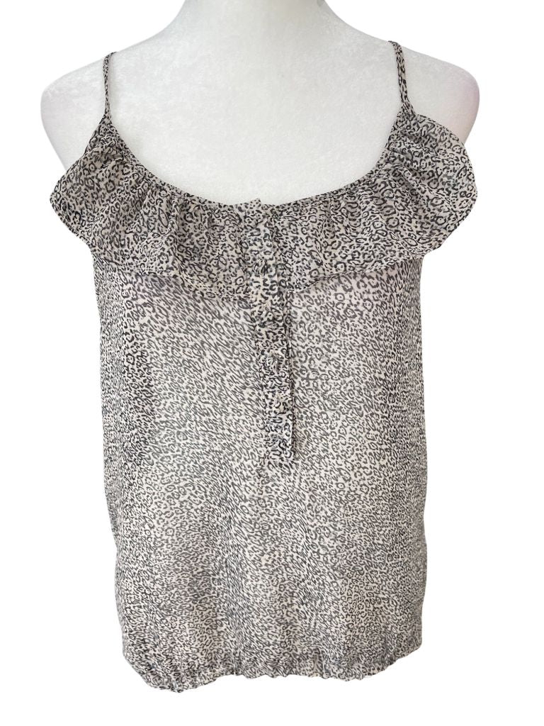 Cotton On Brown Sheer Animal Print Tank