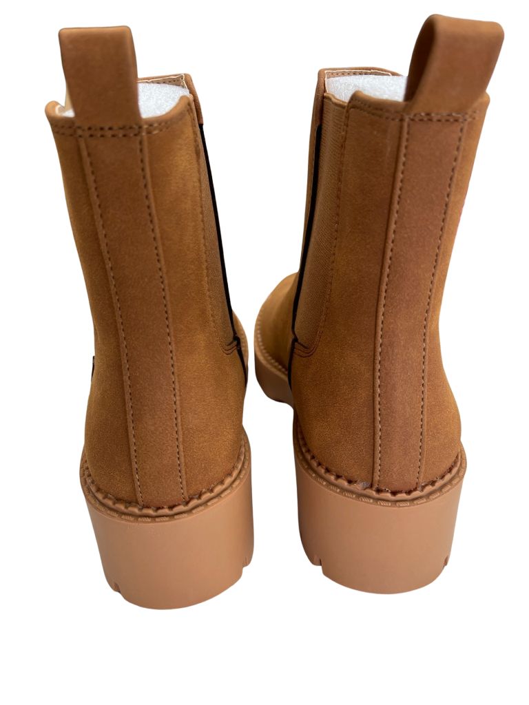 Coutgo Brown Lug Sole Suede Chelsea Boots