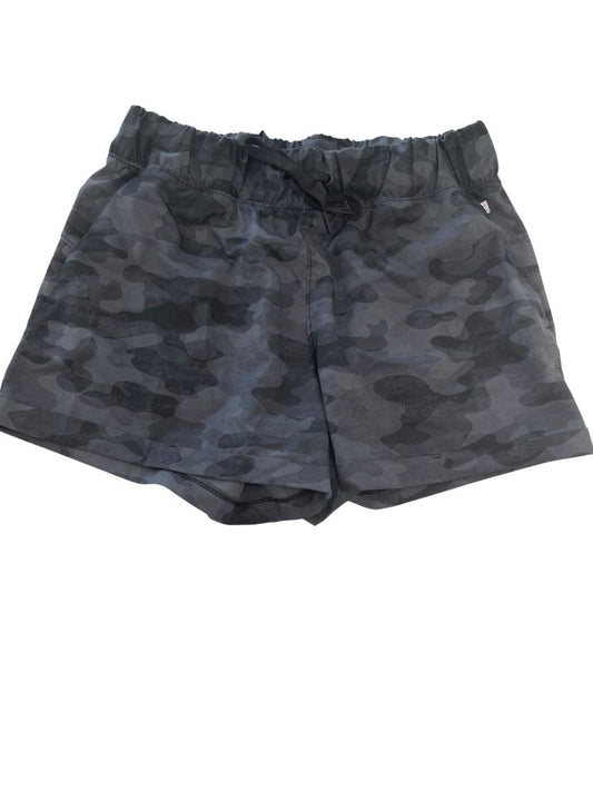 Danskin Grey/Black Tie Waist Cuffed Shorts