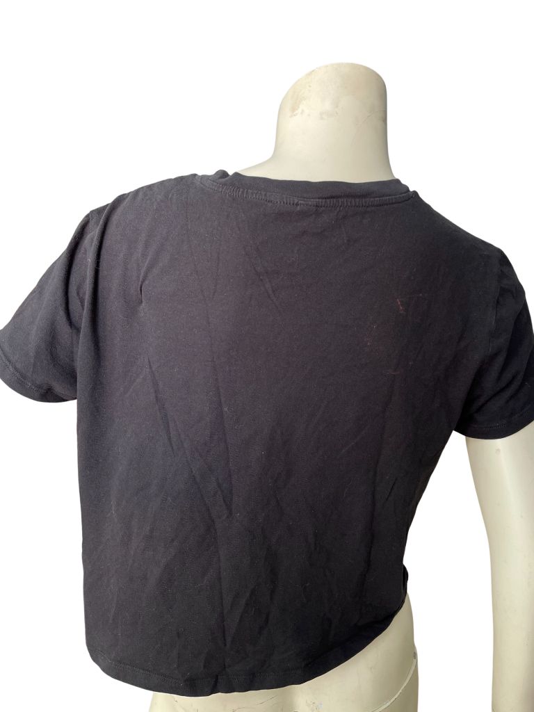 Divided Black Short Sleeve Crop Tee 'NASA'
