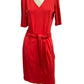 Downeast Red Short Sleeve Retro Dress