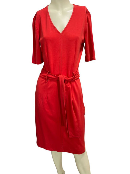 Downeast Red Short Sleeve Retro Dress