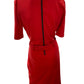 Downeast Red Short Sleeve Retro Dress