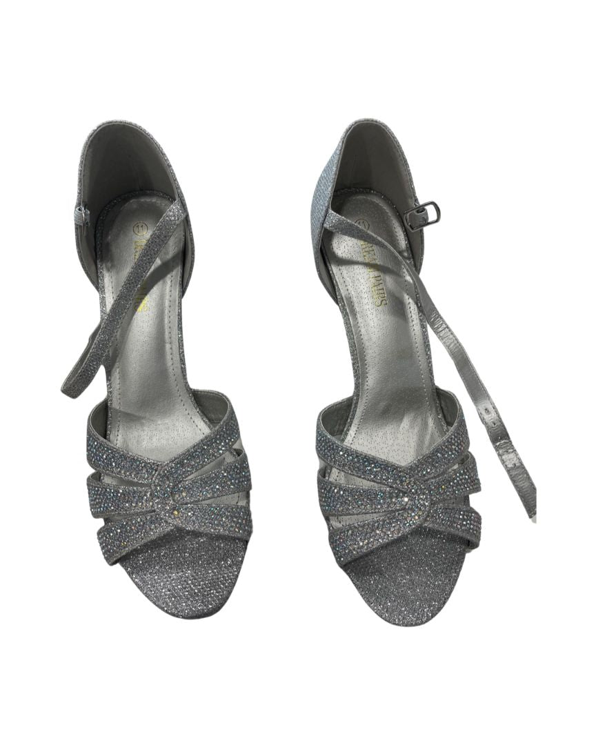 Dream Pairs Silver Stiletto Sandals