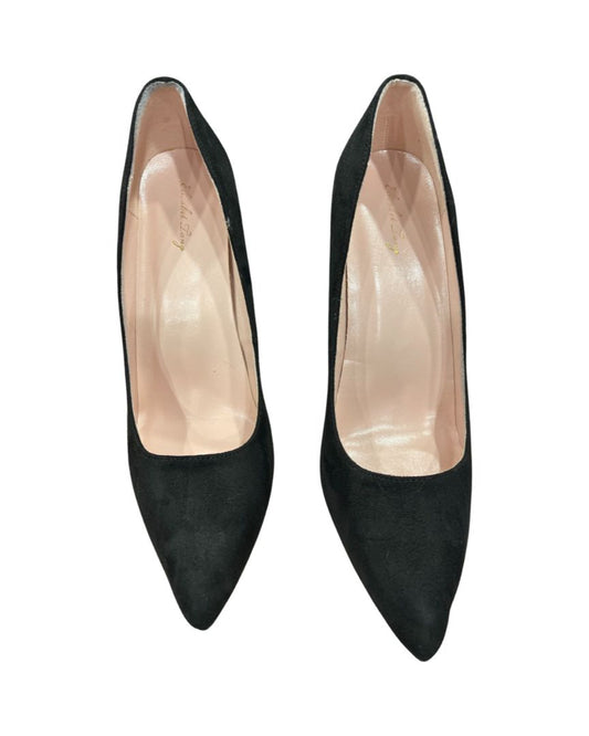 Elisabet Tang Black Suede Heels