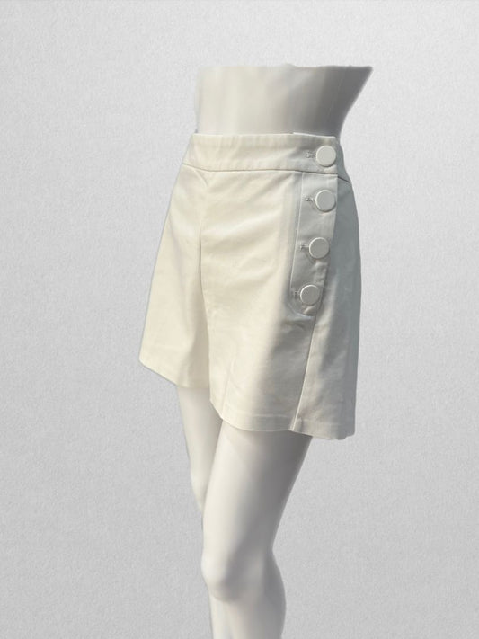 Express High Rise White Shorts with Buttons