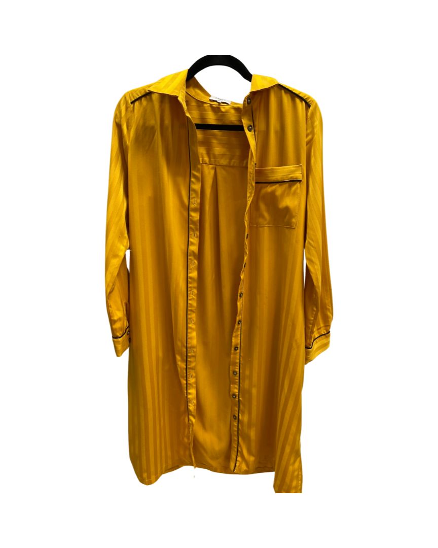 FRNCH Yellow Striped Button Up Nightgown