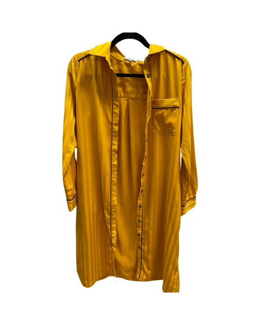 FRNCH Yellow Striped Button Up Nightgown