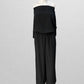 Mossimo Black Off-The-Shoulder Tie-Sleeve Jumpsuit