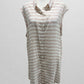 Calvin Klein Pink/White Striped Button-Up Sleeveless Blouse