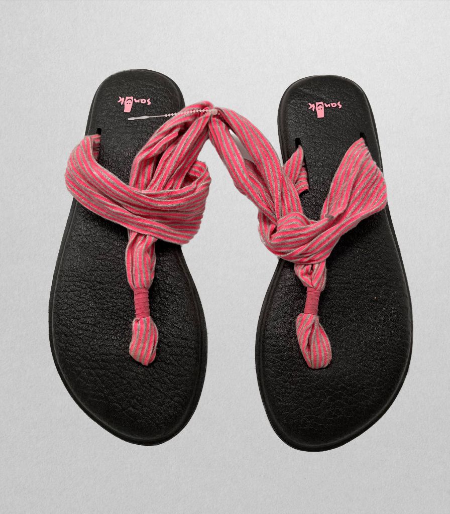 Sanuk Pink Fabric Yoga Sling Sandal