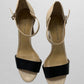 Antonio Melani Ivory/Black Open Toe Heels