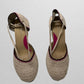 Via Spiga Cream/Pink Lenox Espadrille Tie Wedges