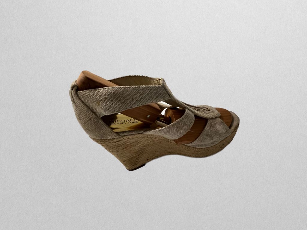 Michael Kors Tan Espadrille Wedges