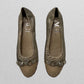 Attilo Giusti Leombruni (AGL) Taupe Snakeskin Flats