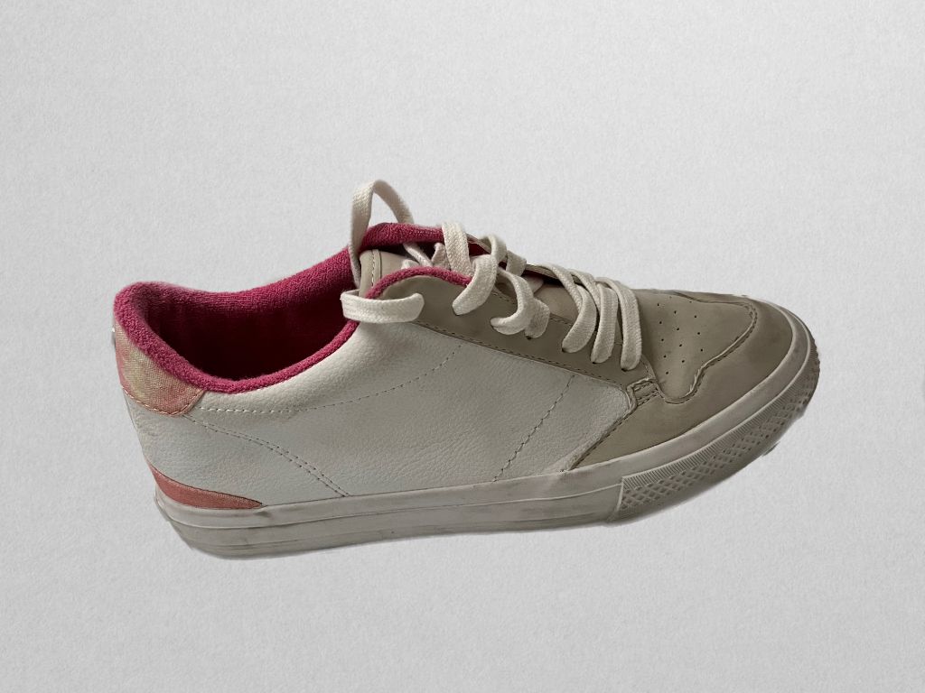 Kelly & Katie White Sneaker with Pink Accents