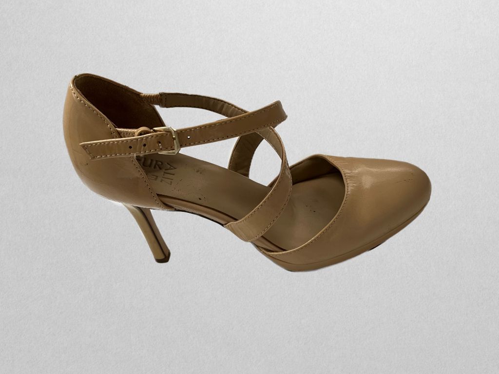 Naturalizer Cream Cross-Strap Heels