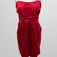 Snap Red Strapless Cocktail Dress with Pockets