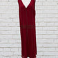 Spiegel Vintage Red Silk Beaded Sleeveless Maxi Dress