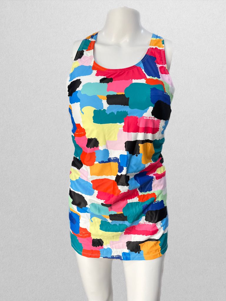 Holipick Multicolor Halter Neck and Black High-Waist Bottom Swim Two Piece (NWT)