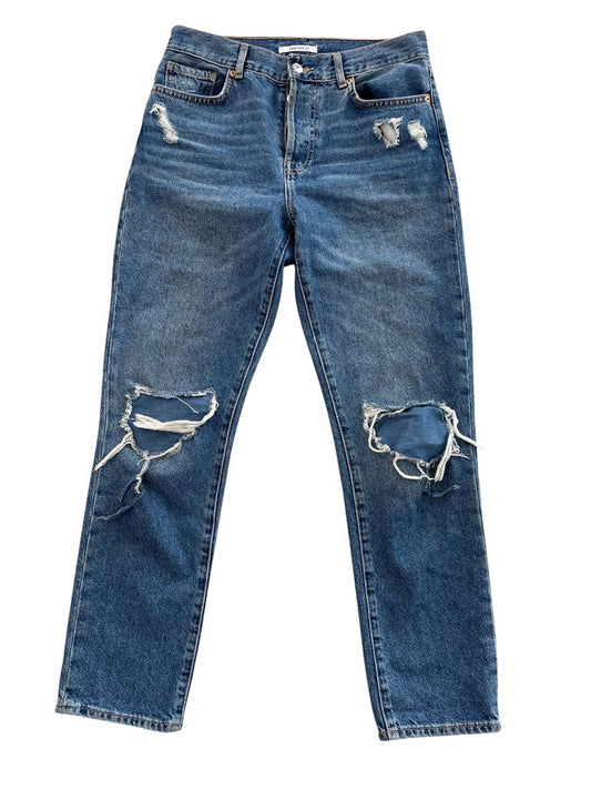 Forever 21 Blue Distressed Jeans with Patches