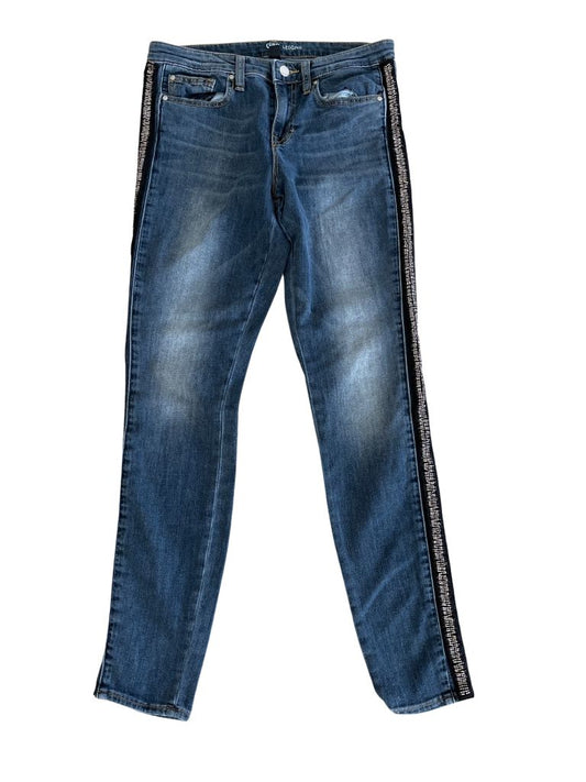 Gap Blue Jean Leggings with Bead Embellishment on Legs