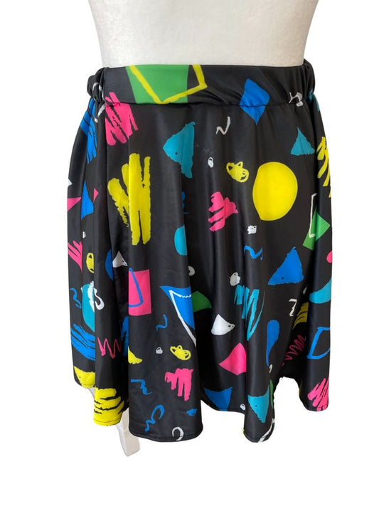 Geometric Shapes Multicolor Skirt