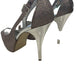 Guess Silver Metallic Stiletto Peep Toe Platform Heels