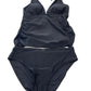 Holipick Black Swim Two-Piece with Halter Tankini Top and Bikini Bottom