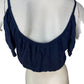 Hollister Blue Crop Tank with Lace Front & Cold Shoulder