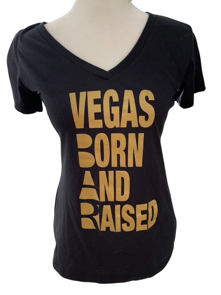IDEAL Black Short Sleeve Tee 'Vegas Born and Raised Golden Knights'