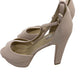 IDIFU Pink Platform Chunky T-Strap Heels