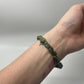 Dark Green Serpentine Beaded Bracelet | Handmade