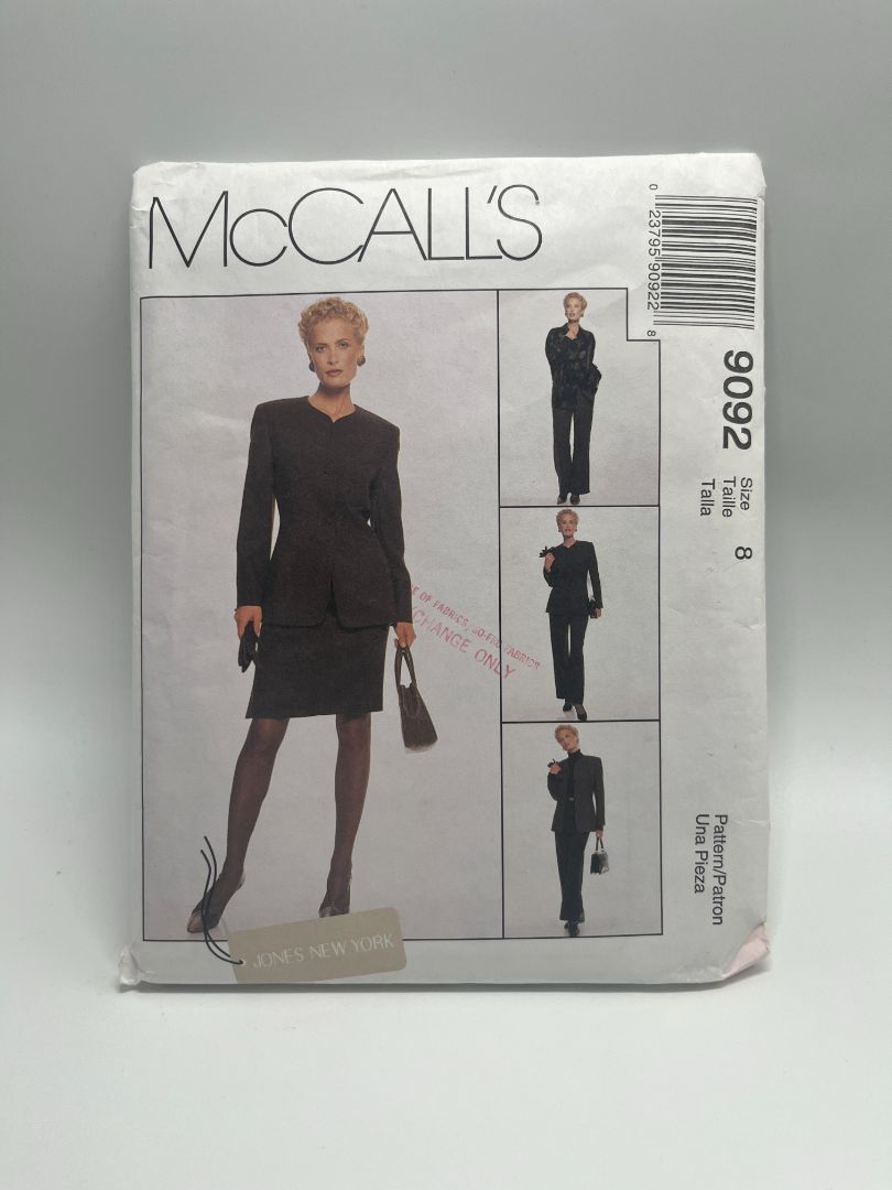 McCall's 9092 Lined Jacket, Shirt, Pants & Skirt Sewing Pattern Size 8