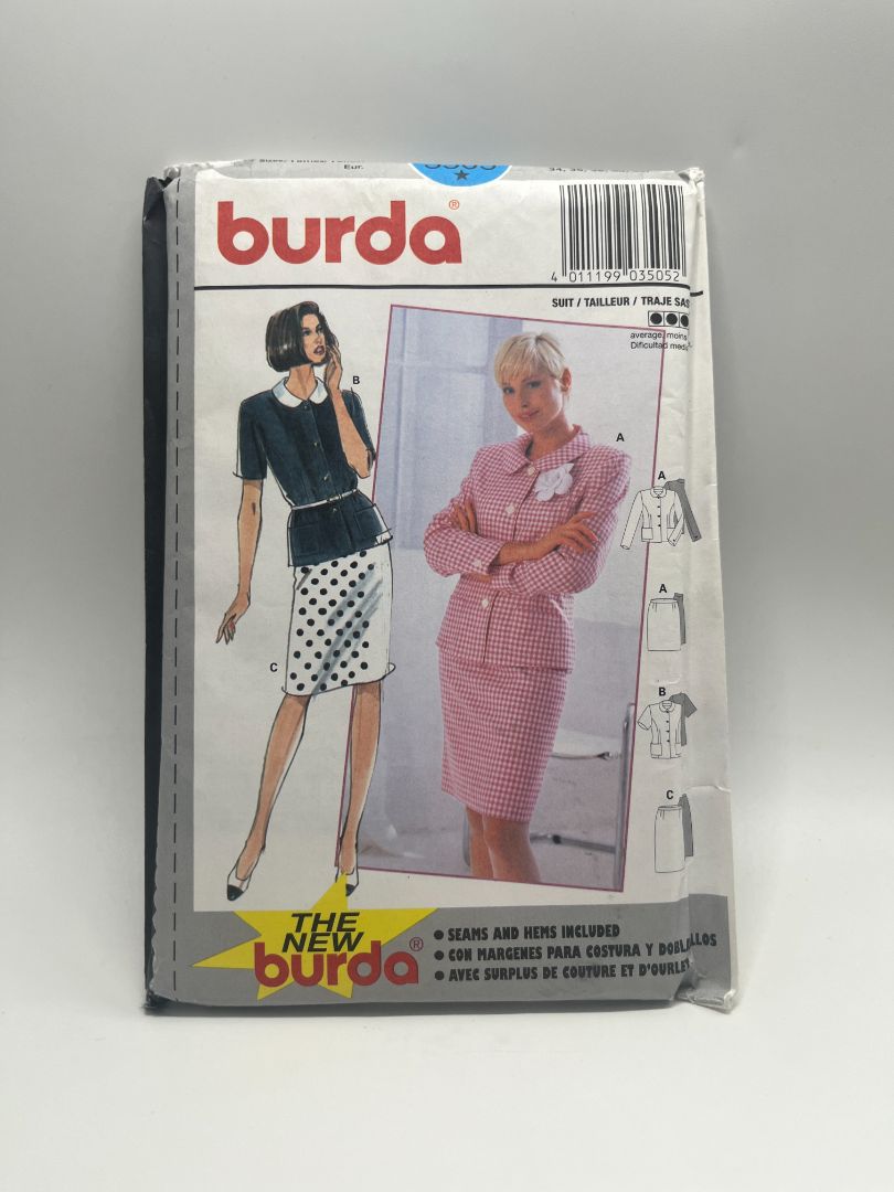 Burda 3505 Jacket & Skirt Suit Set Sizes 8-18