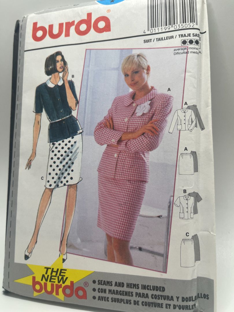 Burda 3505 Jacket & Skirt Suit Set Sizes 8-18